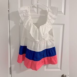 Lilly Pulitzer Emile Ruffle Top NWT